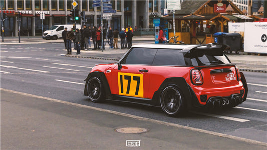 MINI Cooper JCW (John Cooper Works) S Base F56 LCI 2022-ON with Aftermarket Parts - Widebody Front Canards , Wheel Arches, and Rear Canards Carbon Fiber/FRP from Geex Village