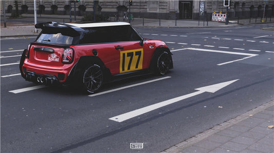 MINI Cooper JCW (John Cooper Works) S Base F56 LCI 2022-ON with Aftermarket Parts - Widebody Front Canards , Wheel Arches, and Rear Canards Carbon Fiber/FRP from Geex Village