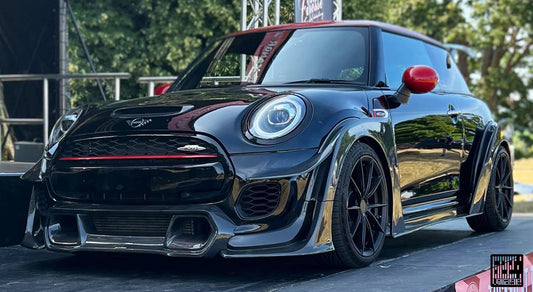 MINI Cooper JCW (John Cooper Works) S Base F56 LCI 2022-ON with Aftermarket Parts - Front Lip Carbon Fiber/FRP from Geex Village