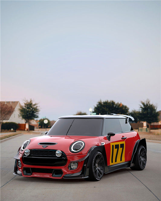 MINI Cooper JCW (John Cooper Works) S Base F56 LCI 2022-ON with Aftermarket Parts - Front Lip Carbon Fiber/FRP from Geex Village