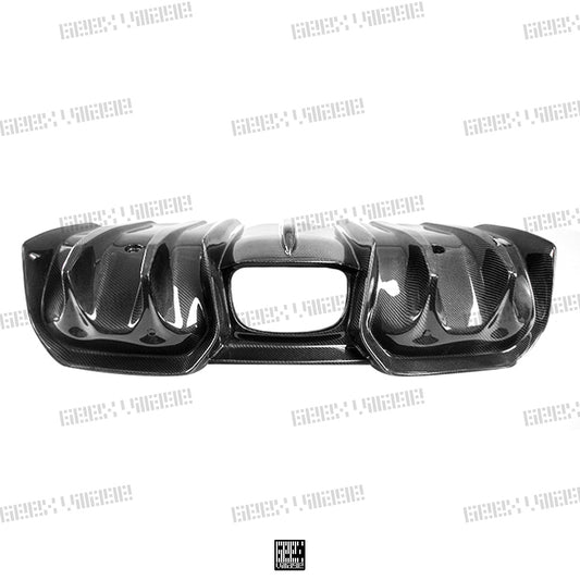 MINI Cooper JCW (John Cooper Works) S Base F56 2019 2020 2021 First LCI with Aftermarket Parts - Rear Diffuser & Rear Diffuser Side Extension Carbon Fiber/FRP from Geex Village