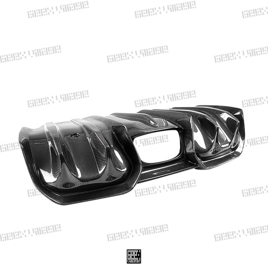 MINI Cooper JCW (John Cooper Works) S Base F56 2019 2020 2021 First LCI with Aftermarket Parts - Rear Diffuser & Rear Diffuser Side Extension Carbon Fiber/FRP from Geex Village