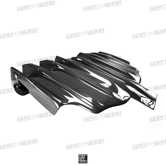 MINI Cooper JCW (John Cooper Works) S Base F56 2019 2020 2021 First LCI with Aftermarket Parts - Rear Diffuser & Rear Diffuser Side Extension Carbon Fiber/FRP from Geex Village