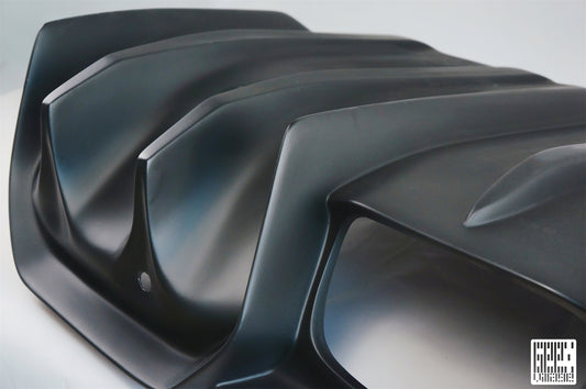 MINI Cooper JCW (John Cooper Works) S Base F56 2019 2020 2021 First LCI with Aftermarket Parts - Rear Diffuser & Rear Diffuser Side Extension Carbon Fiber/FRP from Geex Village