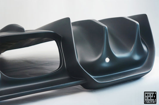 MINI Cooper JCW (John Cooper Works) S Base F56 2019 2020 2021 First LCI with Aftermarket Parts - Rear Diffuser & Rear Diffuser Side Extension Carbon Fiber/FRP from Geex Village