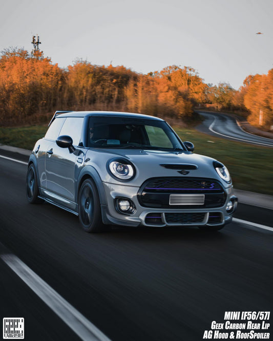 MINI Cooper JCW (John Cooper Works) S Base F56 LCI 2022-ON with Aftermarket Parts - Side Skirts Carbon Fiber/FRP from Geex Village