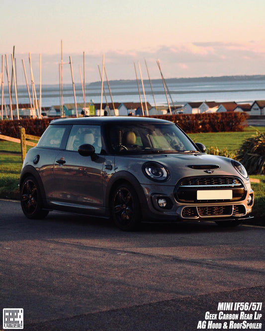 MINI Cooper JCW (John Cooper Works) S Base F56 LCI 2022-ON with Aftermarket Parts - Side Skirts Carbon Fiber/FRP from Geex Village