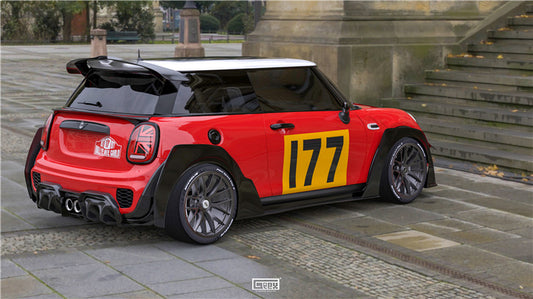 MINI Cooper JCW (John Cooper Works) S Base F56 LCI 2022-ON with Aftermarket Parts - Side Skirts Carbon Fiber/FRP from Geex Village