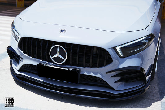 Mercedes Benz A-Class A220 (with sport-package bumper) /A35 /A35L W177 V177 2019-ON with Aftermarket Parts - Punkt Style Front Lip Carbon Fiber from Geex Village