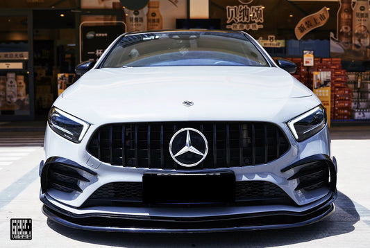 Mercedes Benz A-Class A220 (with sport-package bumper) /A35 /A35L W177 V177 2019-ON with Aftermarket Parts - Punkt Style Front Lip Carbon Fiber from Geex Village