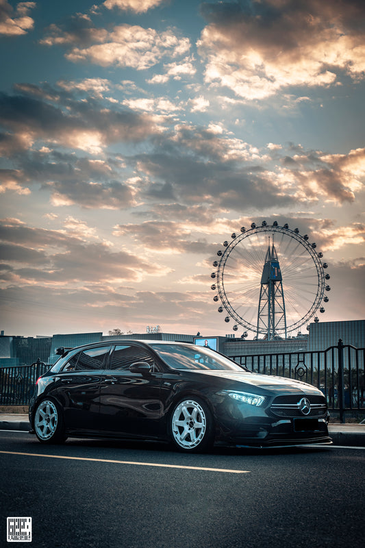Mercedes Benz A-Class A220 (with sport-package bumper) /A35 /A35L W177 V177 2019-ON with Aftermarket Parts - Punkt Style Front Lip Carbon Fiber from Geex Village