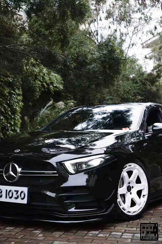 Mercedes Benz A-Class A220 (with sport-package bumper) /A35 /A35L W177 V177 2019-ON with Aftermarket Parts - Punkt Style Front Lip Carbon Fiber from Geex Village