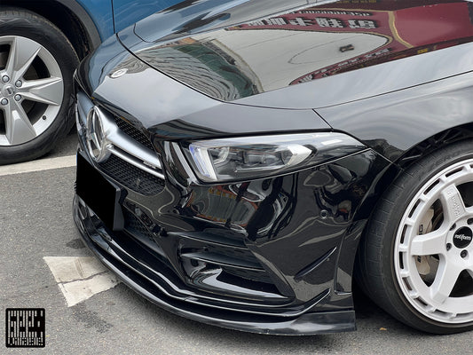 Mercedes Benz A-Class A220 (with sport-package bumper) /A35 /A35L W177 V177 2019-ON with Aftermarket Parts - Punkt Style Front Lip Carbon Fiber from Geex Village