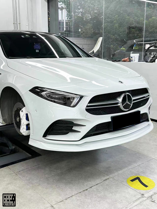 Mercedes Benz A-Class A220 (with sport-package bumper) /A35 /A35L W177 V177 2019-ON with Aftermarket Parts - Punkt Style Front Lip Carbon Fiber from Geex Village