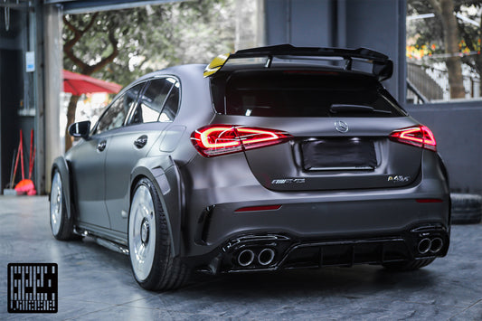 Mercedes Benz A-Class AMG A45 A35 A220 W177 V177 2019-ON with Aftermarket Parts - Blackseries Style Rear Diffuser Carbon Fiber from Geex Village