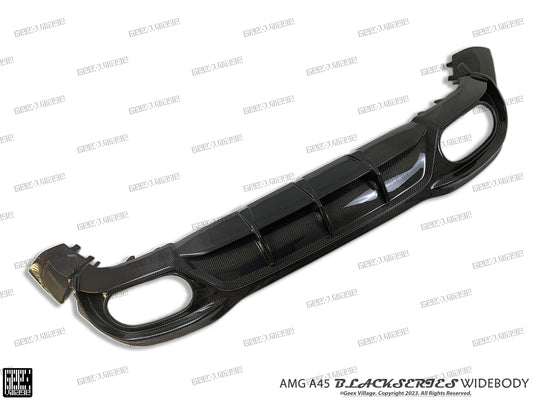 Mercedes Benz A-Class AMG A45 A35 A220 W177 V177 2019-ON with Aftermarket Parts - Blackseries Style Rear Diffuser Carbon Fiber from Geex Village