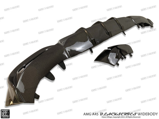 Mercedes Benz A-Class AMG A45 A35 A220 W177 V177 2019-ON with Aftermarket Parts - Blackseries Style Rear Diffuser Carbon Fiber from Geex Village
