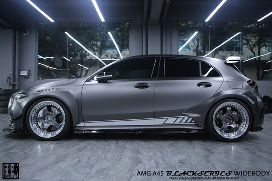 Mercedes Benz A-Class AMG A45 A35 A220 W177 V177 2019-ON with Aftermarket Parts - Blackseries Style Side Skirts Carbon Fiber from Geex Village