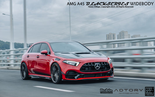 Mercedes Benz A-Class AMG A45 A35 A220 W177 V177 2019-ON with Aftermarket Parts - Blackseries Style Side Skirts Carbon Fiber from Geex Village