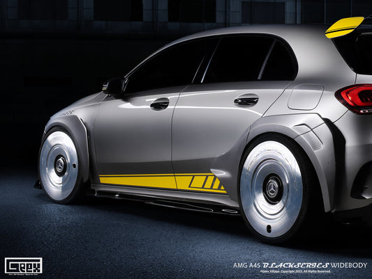 Mercedes Benz AMG A45 A35 A220 W177 2019-ON with Aftermarket Parts - Blackseries Style Widebody Wheel Arches Carbon Fiber / FRP from Geex Village