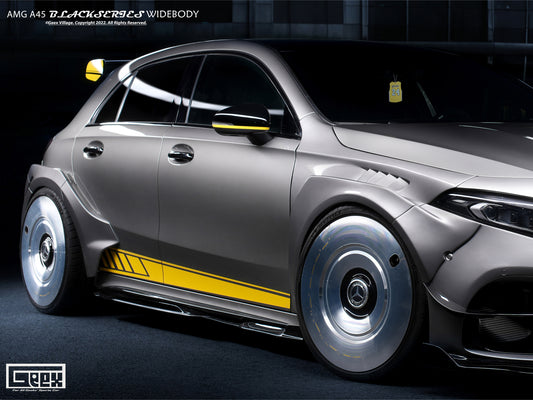 Mercedes Benz AMG A45 A35 A220 W177 2019-ON with Aftermarket Parts - Blackseries Style Widebody Wheel Arches Carbon Fiber / FRP from Geex Village