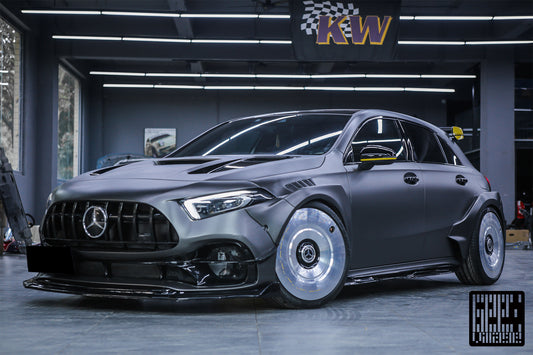 Mercedes Benz A-Class AMG A45 W177 V177 2019-ON with Aftermarket Parts - Blackseries Style Front Fenders Carbon Fiber / FRP from Geex Village