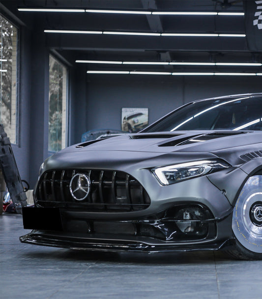 Mercedes Benz A-Class AMG A45 W177 V177 2019-ON with Aftermarket Parts - Stage 2 Front Lip Splitter Carbon Fiber from Geex Village