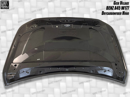 Mercedes Benz CLA-Class CLA45 CLA35 CLA250 C118 2020-ON & A-Class A45 A35 A250 A220 W177 V177 2019-ON with Aftermarket Parts - Hood Carbon Fiber / FRP from Geex Village