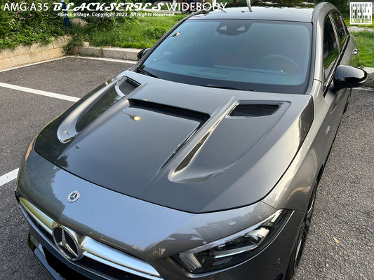 Mercedes Benz CLA-Class CLA45 CLA35 CLA250 C118 2020-ON & A-Class A45 A35 A250 A220 W177 V177 2019-ON with Aftermarket Parts - Hood Carbon Fiber / FRP from Geex Village