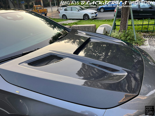 Mercedes Benz CLA-Class CLA45 CLA35 CLA250 C118 2020-ON & A-Class A45 A35 A250 A220 W177 V177 2019-ON with Aftermarket Parts - Hood Carbon Fiber / FRP from Geex Village