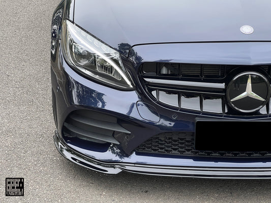 Mercedes Benz C-Class C63S C63 AMG W205 Coupe Convertible (suitable for both pre-facelift and facelift) 2015 2016 2017 2018 2019 2020 2021 2022 2023 with Aftermarket Parts - Front Lip Carbon Fiber from Geex Village