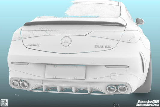 Mercedes Benz CLE-Class AMG CLE 53 / 450 / 300 2024-ON with Aftermarket Parts - Rear Lip Ducktail Spoiler Dry Pre-preg Carbon Fiber from Geex Village