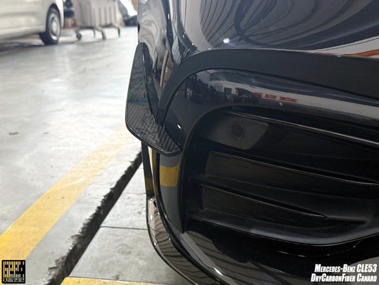 Mercedes Benz CLE-Class AMG CLE 53 2024-ON with Aftermarket Parts - Front Canards Dry Pre-preg Carbon Fiber from Geex Village