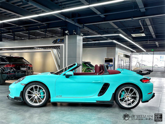 Porsche 718 Cayman Boxster Base S T 2017-ON with Aftermarket Parts - Front Lip Carbon Fiber from Geex Village