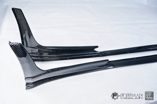 Porsche 718 Cayman Boxster Base S T GTS GT4 Spyder 2017-ON with Aftermarket Parts - Side Skirts Carbon Fiber from Geex Village