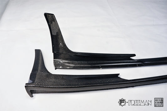 Porsche 718 Cayman Boxster Base S T GTS GT4 Spyder 2017-ON with Aftermarket Parts - Side Skirts Carbon Fiber from Geex Village