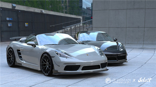 Porsche 718 Cayman Boxster Base S T GTS GT4 Spyder 2017-ON with Aftermarket Parts - Side Skirts Carbon Fiber from Geex Village