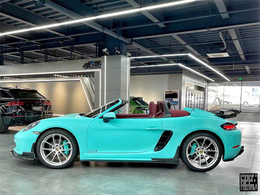 Porsche 718 Cayman Boxster Base S T GTS GT4 Spyder 2017-ON with Aftermarket Parts - Side Skirts Carbon Fiber from Geex Village