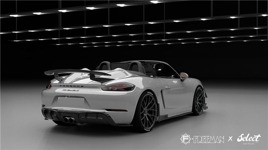Porsche 718 Cayman Boxster Base S T GTS GT4 Spyder 2017-ON with Aftermarket Parts - Side Skirts Carbon Fiber from Geex Village