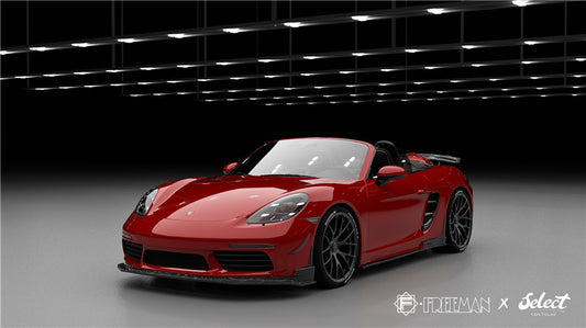 Porsche 718 Cayman Boxster Base S T GTS GT4 Spyder 2017-ON with Aftermarket Parts - Side Skirts Carbon Fiber from Geex Village