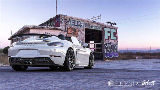 Porsche 718 Cayman Boxster Base S T GTS 2017-ON with Aftermarket Parts - Rear Canards Carbon Fiber from Geex Village