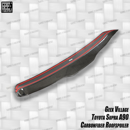 Toyota Supra MK5 A90 A91 3.0 2.0 Coupe 2020-ON with Aftermarket Parts - Unicorn GT3 Rear Roof Spoiler Carbon Fiber/FRP from Geex Village