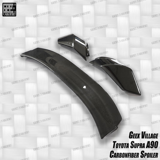 Toyota Supra MK5 A90 A91 3.0 2.0 Coupe 2020-ON with Aftermarket Parts - Unicorn GT3 Widebody Rear Wing Carbon Fiber/FRP from Geex Village