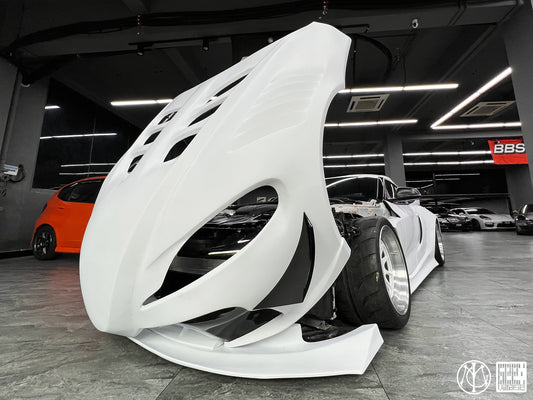 Toyota Supra MK5 A90 A91 3.0 2.0 2020-ON with Aftermarket Parts - Unicorn GT3 Clamshell Hood and Front Bumper & Steel Brackets and Cable for Clamshell Hood and Bumper Carbon Fiber/FRP/Steel from Geex Village