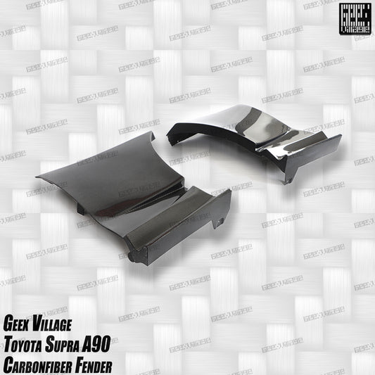 Toyota Supra MK5 A90 A91 3.0 2.0 2020-ON with Aftermarket Parts - Unicorn GT3 Widebody Fender Flares, Wheel Arches, and Side Skirts Carbon Fiber/FRP from Geex Village