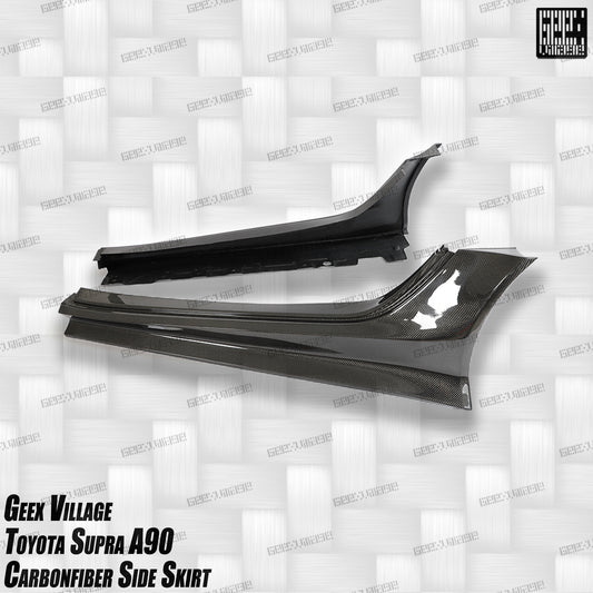 Toyota Supra MK5 A90 A91 3.0 2.0 2020-ON with Aftermarket Parts - Unicorn GT3 Widebody Fender Flares, Wheel Arches, and Side Skirts Carbon Fiber/FRP from Geex Village
