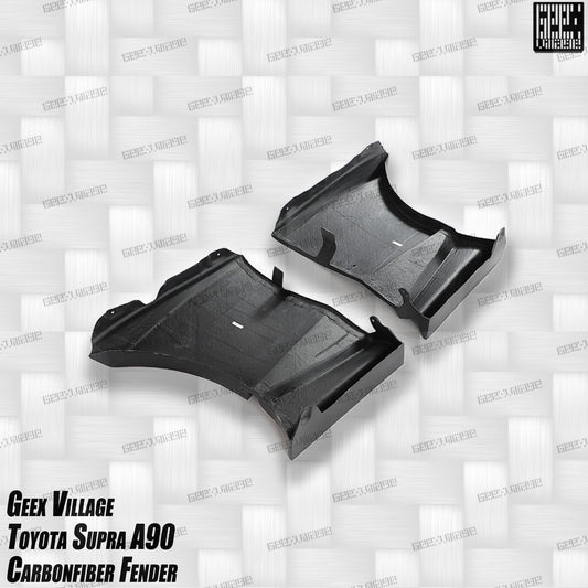 Toyota Supra MK5 A90 A91 3.0 2.0 2020-ON with Aftermarket Parts - Unicorn GT3 Widebody Fender Flares, Wheel Arches, and Side Skirts Carbon Fiber/FRP from Geex Village