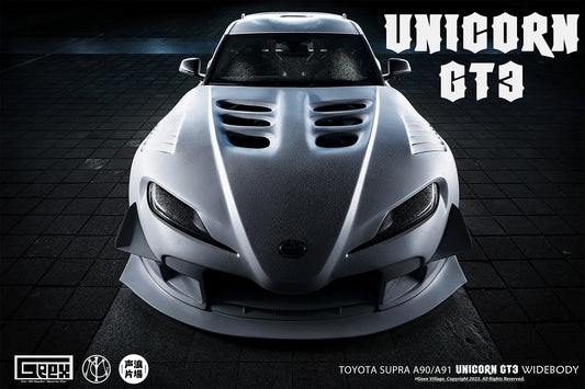 Toyota Supra MK5 A90 A91 3.0 2.0 2020-ON with Aftermarket Parts - Unicorn GT3 Widebody Front Lip Carbon Fiber/FRP from Geex Village