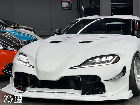 Toyota Supra MK5 A90 A91 3.0 2.0 2020-ON with Aftermarket Parts - Unicorn GT3 Widebody Canards Carbon Fiber/FRP from Geex Village