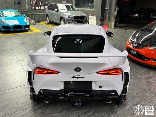 Toyota Supra MK5 A90 A91 3.0 2.0 Coupe 2020-ON with Aftermarket Parts - Unicorn GT3 Rear Roof Spoiler Carbon Fiber/FRP from Geex Village